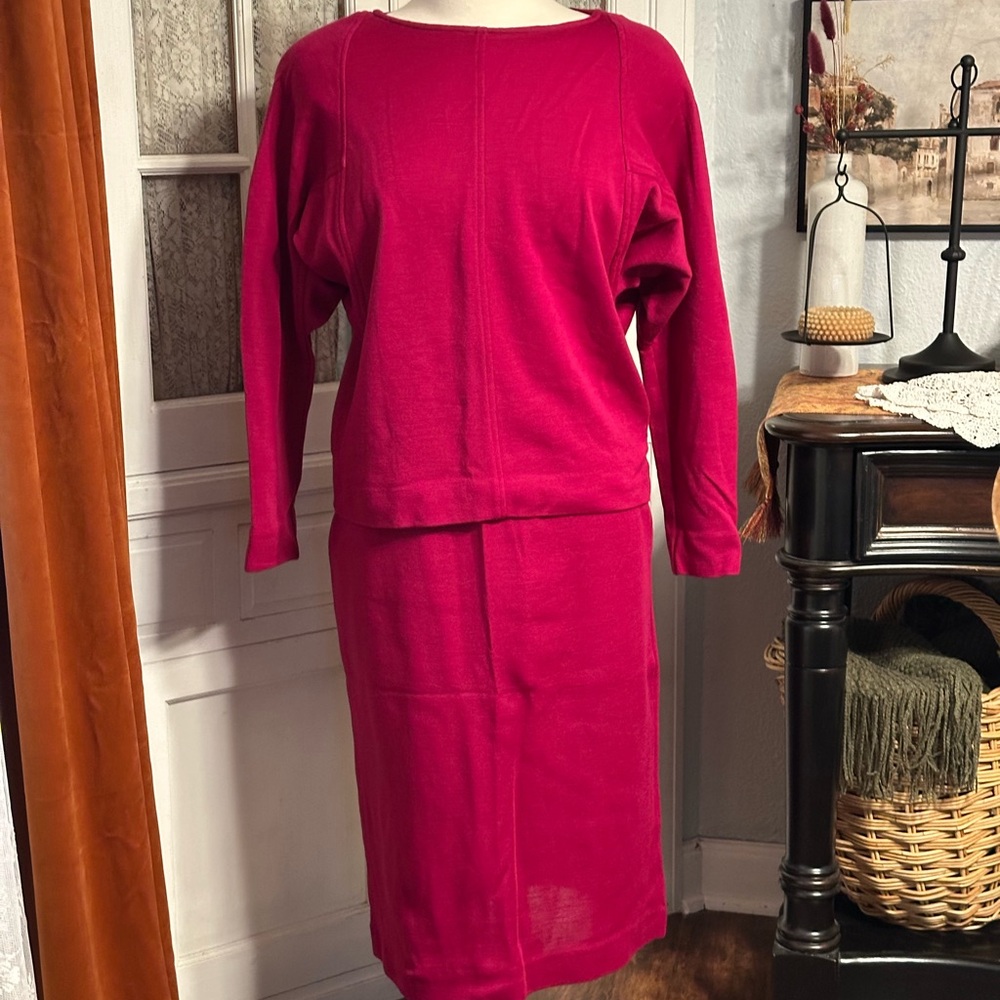 Vintage Lloyd Williams 100% Wool Women's 2-Piece Set Size Sm Made In USA